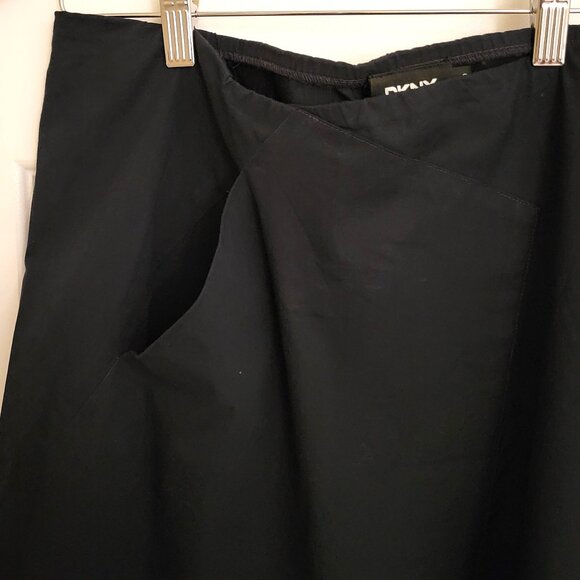 DKNY Women's Cotton midi A-line Skirt / Black / US 2 - Picture 10 of 15